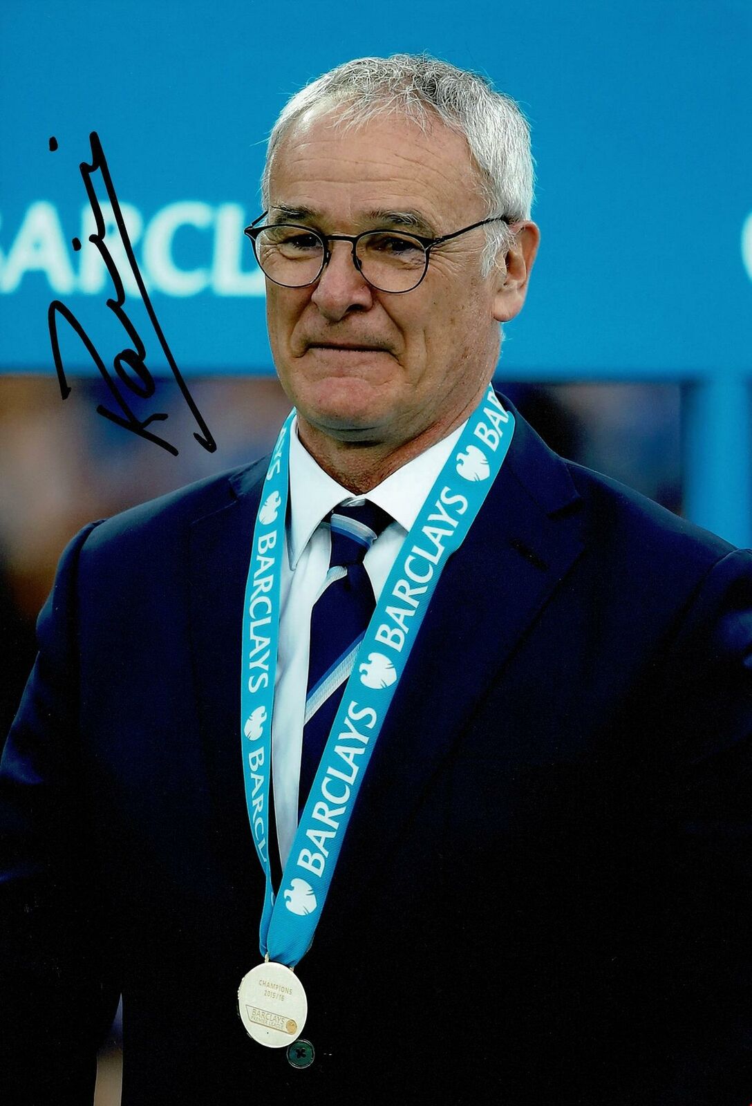 Claudio Ranieri Signed 12X8 Photo Poster painting Leicester City F.C. Genuine COA AFTAL (1803)