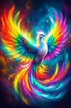 Luxury AB Velvet Diamond Painting Kit - Rainbow Phoenix