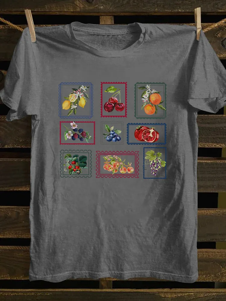 Summer Fruit Stamp T-shirt
