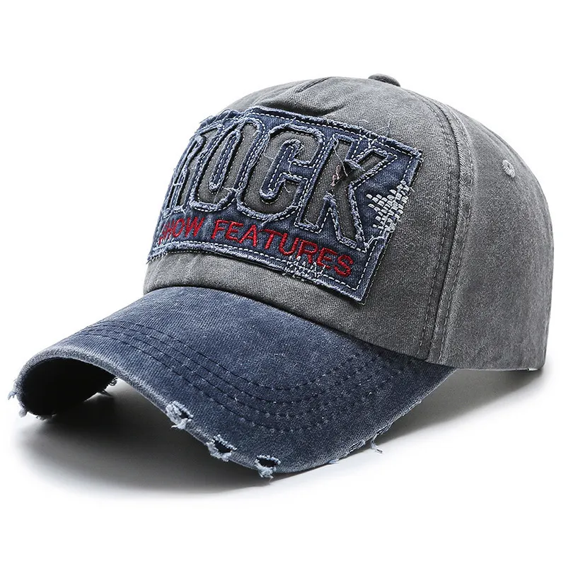 Letter-embroidered baseball cap