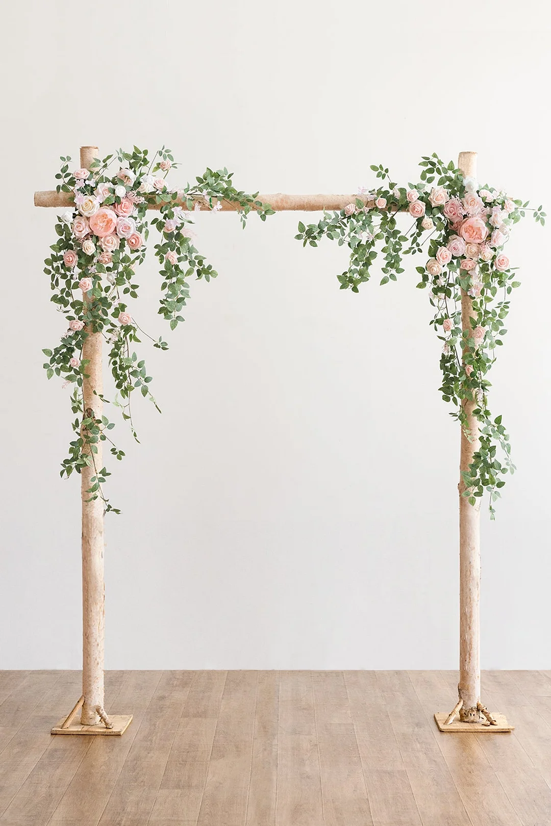 Flat Arch Flower in Blush & Cream