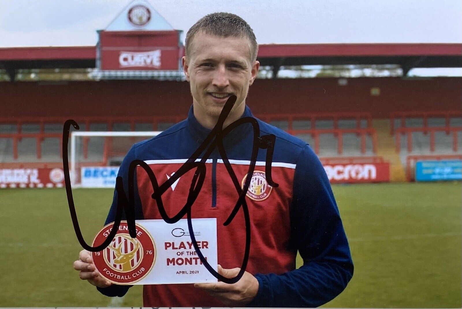 Luke Norris Genuine Hand Signed Stevenage 6X4 Photo Poster painting 2