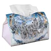 Diamond Painting PU Snow Wolf Tissue Box Tissue Holder