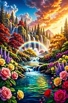 Luxury AB Velvet Diamond Painting Kit - Landscape