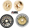 AMK 4pcs RC Brass Wheel Weights, Brass Wheel Hex Hub Adapter for 1.9in / 2.2in Beadlock Wheel Rim 1/10 RC Crawler Car Axial SCX10 Capra TRX4 TRX6 (4pcs 15mm Brass Weights)
