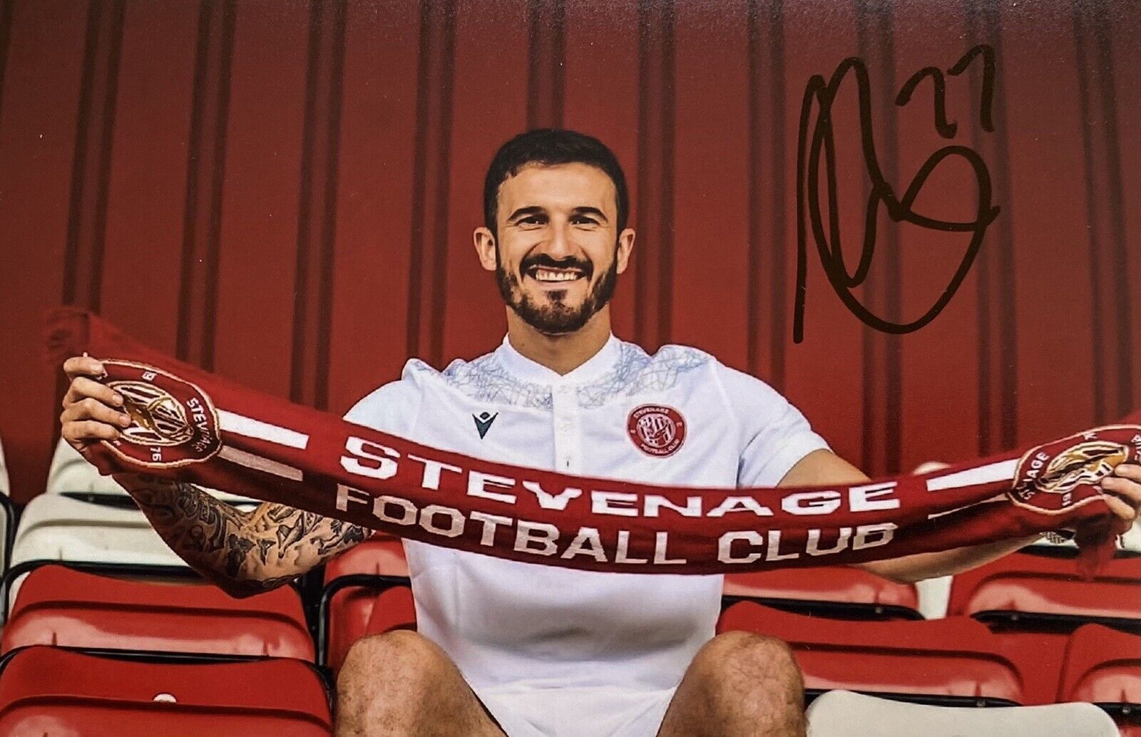 Bradley Barry Genuine Hand Signed Stevenage 6X4 Photo Poster painting