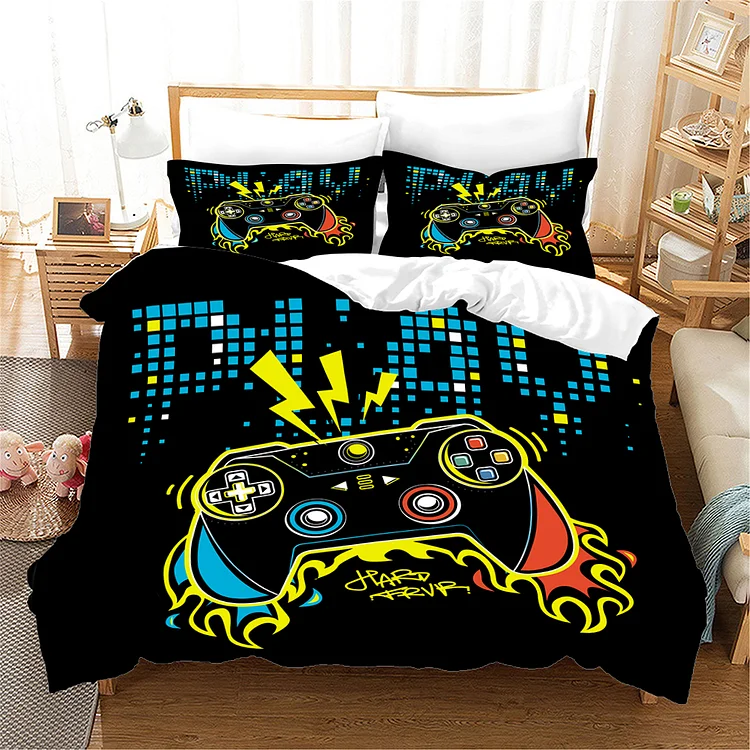 King Bed Room Set Queen Bedding Sets 008 Game Bedding Set With Pillow Cases[personalized name blankets][custom name blankets]