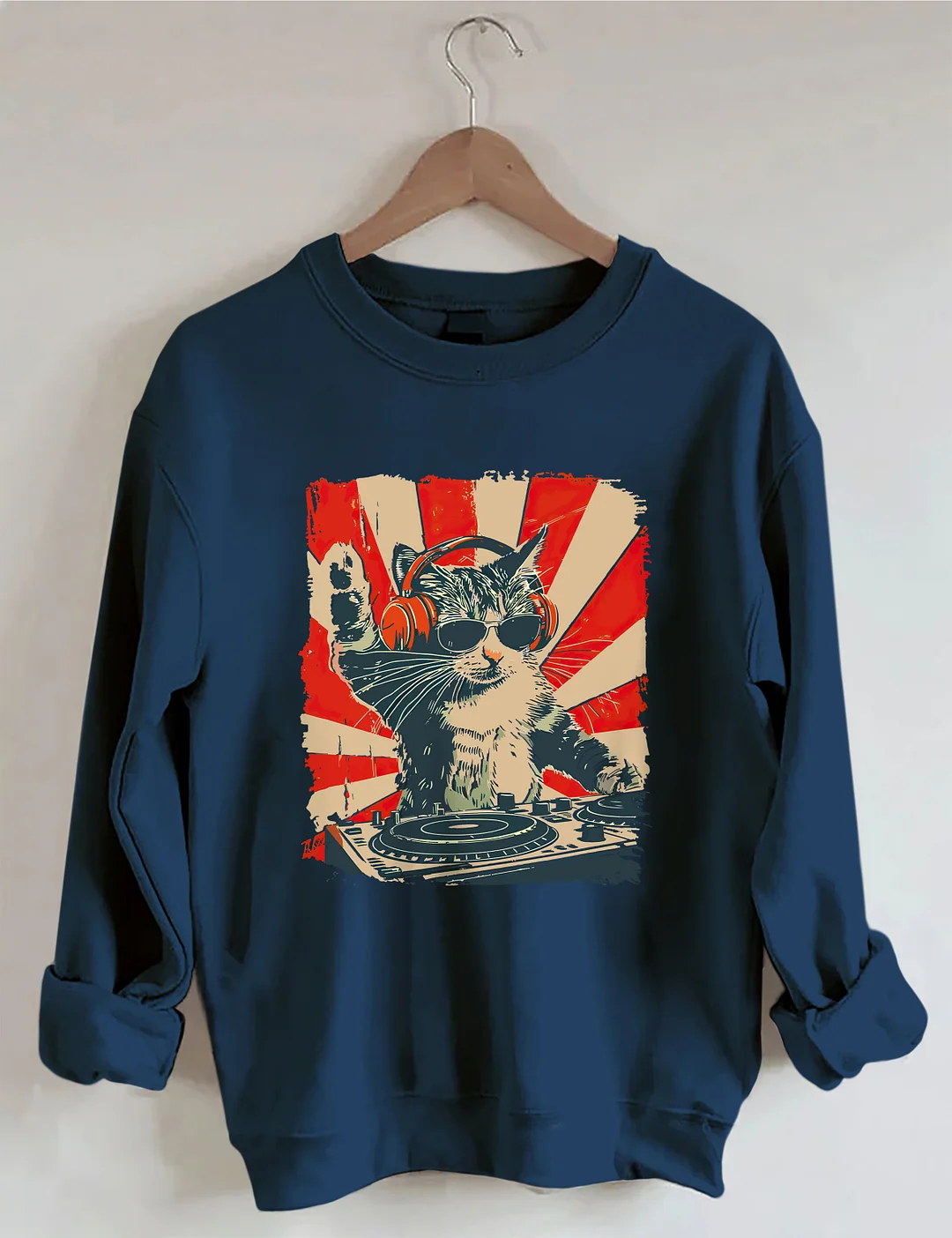 Cool DJ Cat Sweatshirt