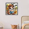Diamond Painting-DIY Full Round Drill Girl And Cow