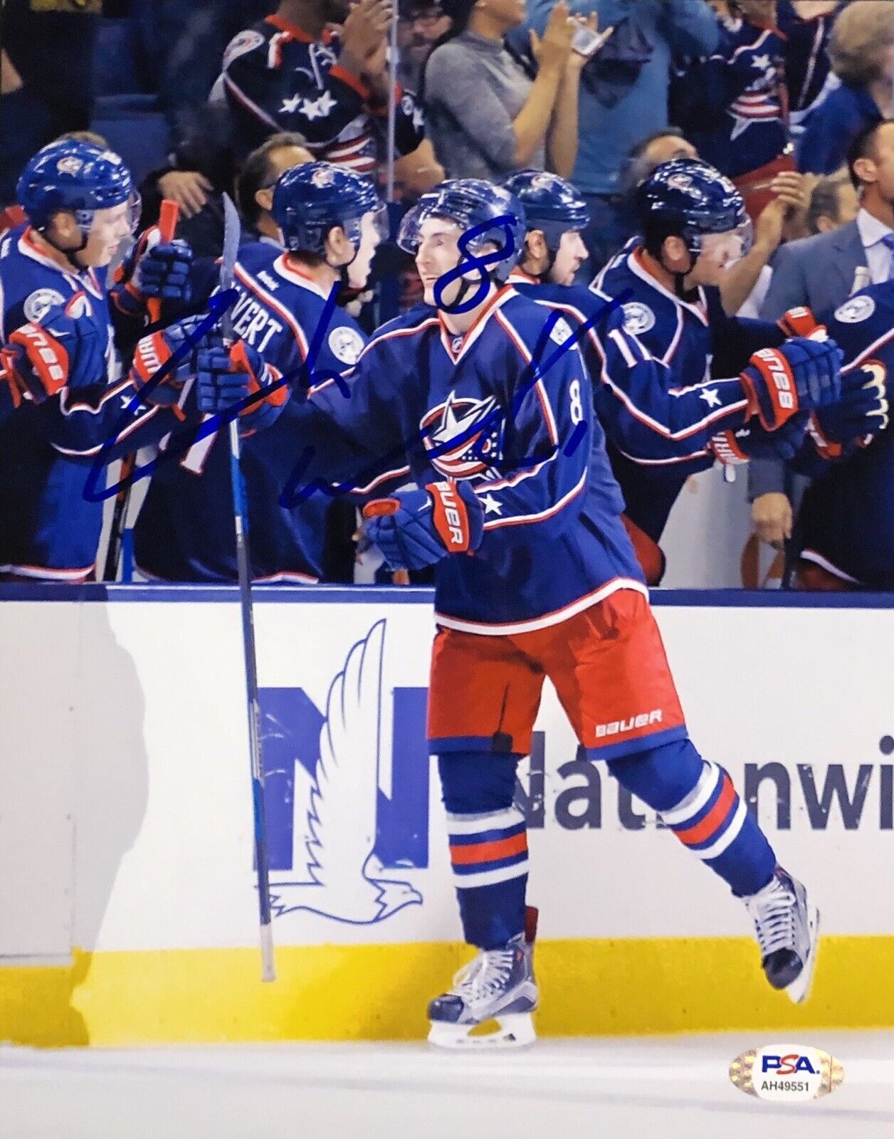 Zach Werenski Signed Autographed Columbus Bluejackets 8x10 Photo Poster painting Psa/Dna