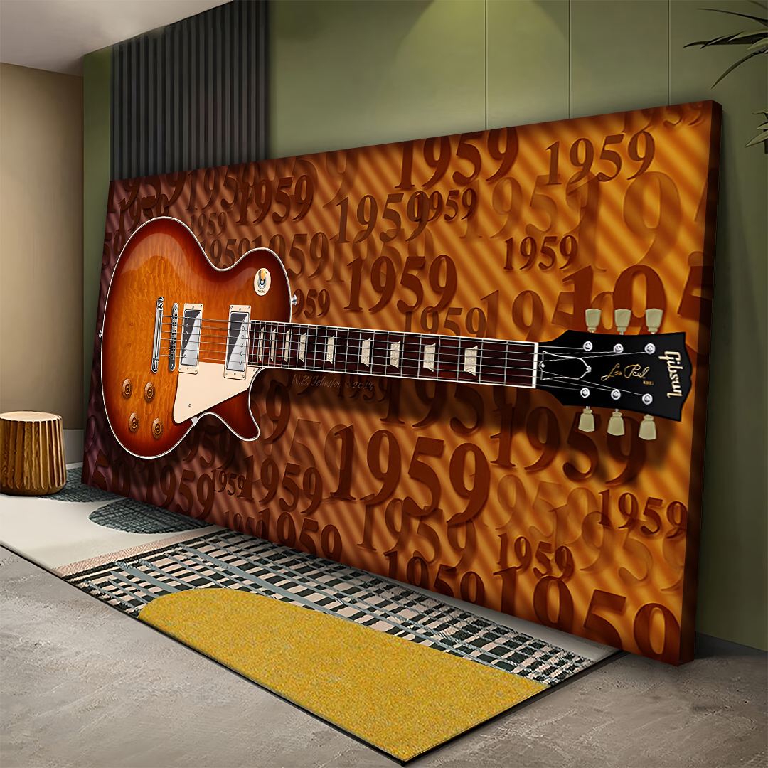 Gibson Les Paul Guitar 1959 Canvas Wall Art