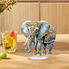 2D Flat Elephant DIY Acrylic Table Top Diamond Painting Ornament Kits for Adults