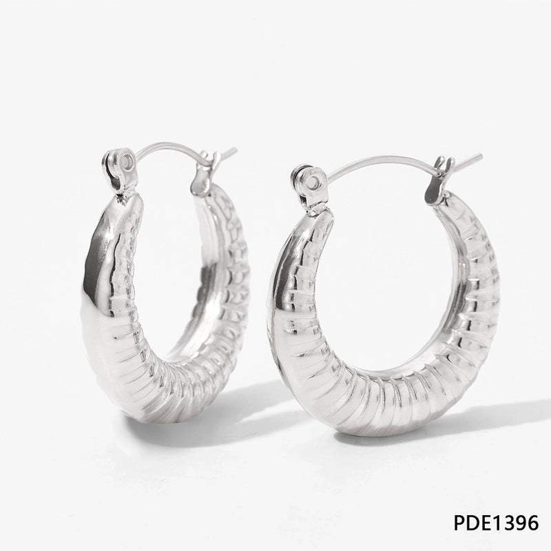 1 Pair IG Style Minimalist Solid Color Plating 304 Stainless Steel 16K Gold Plated White Gold Plated Gold Plated Earrings