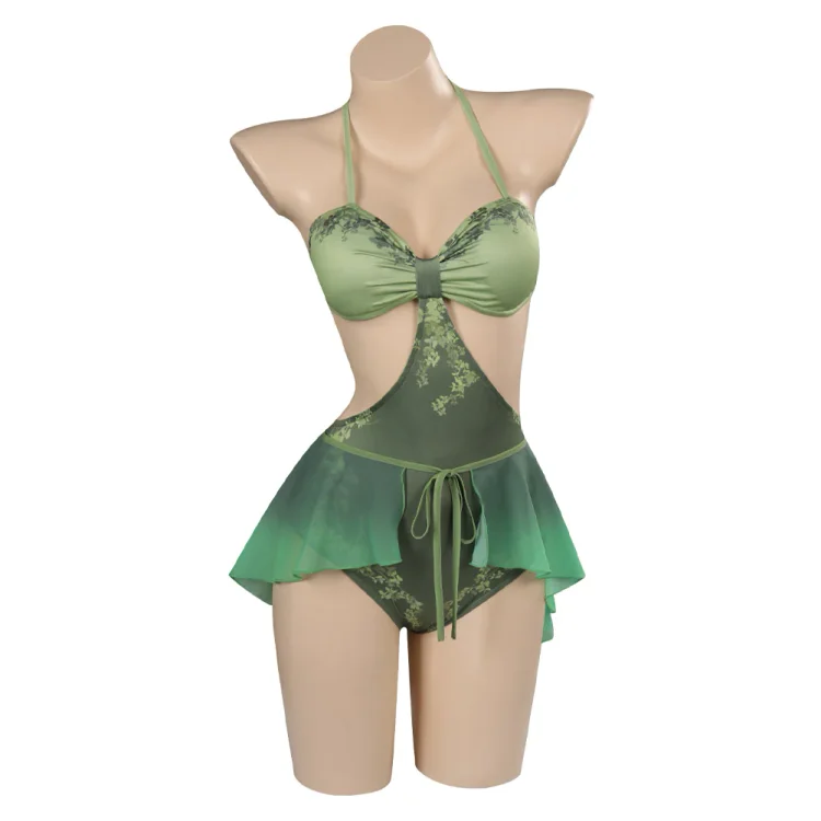 Harley Quinn-Poison Ivy Swimsuit Dr. Pamela Lillian Isley Cosplay Costume Halloween Carnival Party Disguise Suit