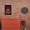 Neon burger - Panneaux en &eacute;tain m&eacute;tallique(20*30cm/30*40cm)
