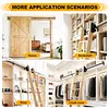 20FT Sliding Library Ladder Hardware Kit Floor Roller with Brake Telescopic Top Hook Sliding Track Kit with Complete Hardware Set (No Ladder) Indoor Moving Track for Home Office Loft