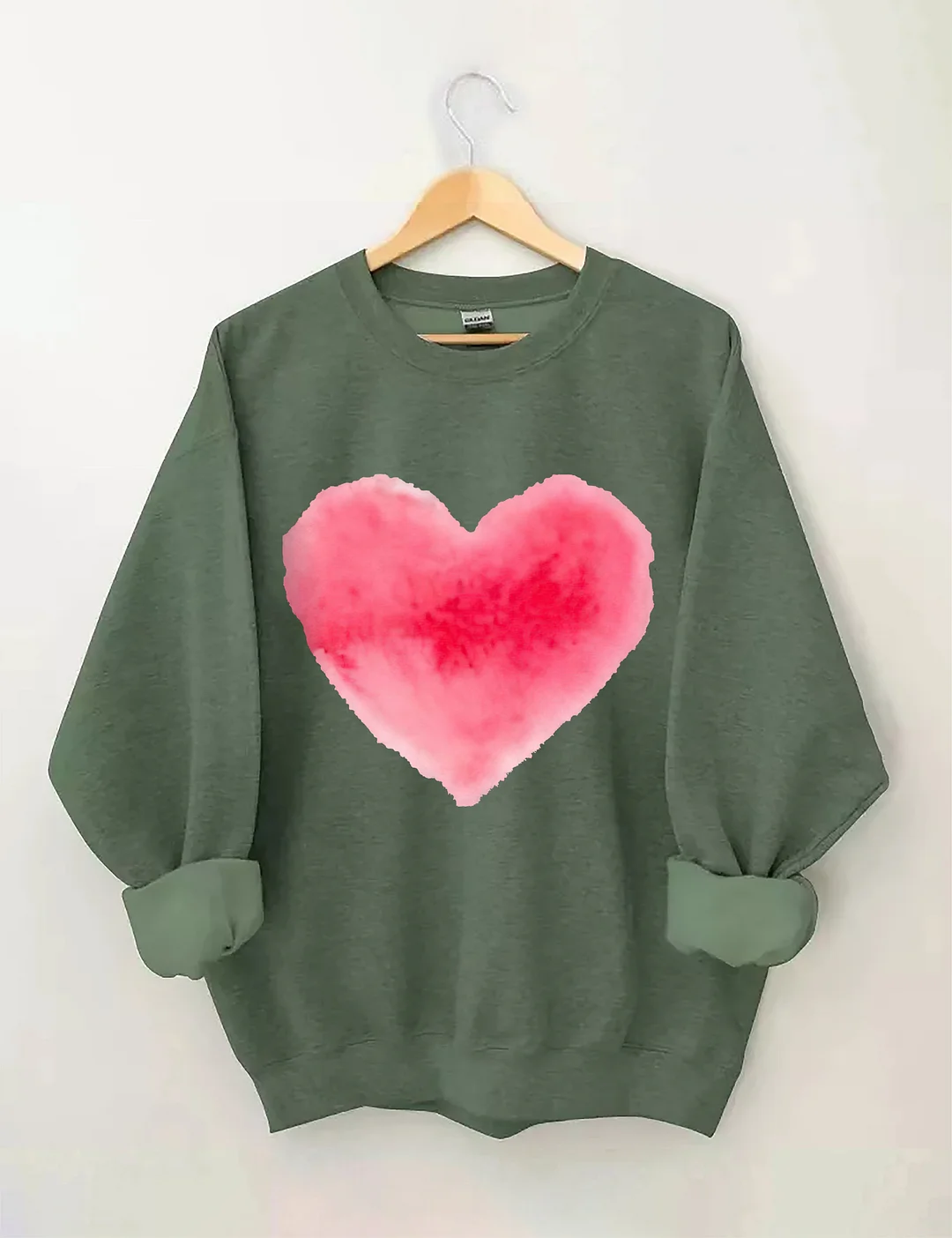 Watercolor Heart Valentine's Day Sweatshirt