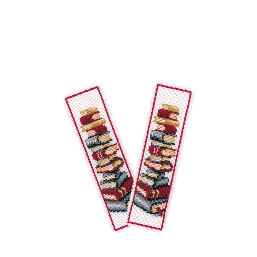 14ct 2-Strand Double-sided Counted Cross Stitch Bookmark - Book(18*6cm)