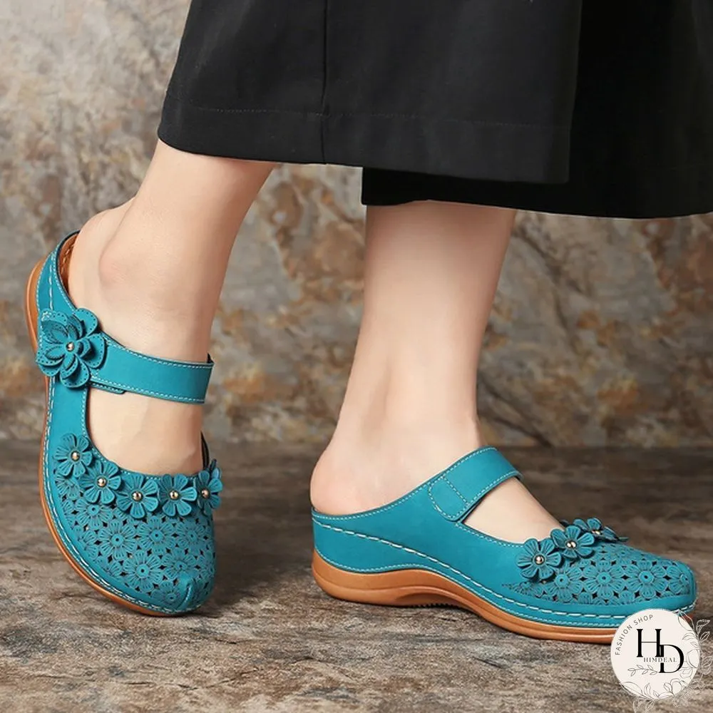 Fashion Women Vintage Style Sandals Flats Shoes Summer Casual Shoes Vintage Shoes for Women Leather Shoes Plus Size