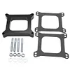 Black Carb Spacers with Gasket Screws Kit for Holley for Chevy 4BBL SBC BBC Carb