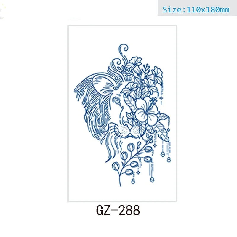 Net Red Herbal Juice Semi-permanent Waterproof Sweat-proof Tattoo Masking Scar Tattoo Sticker Herbal Juice Tattoo Sticker