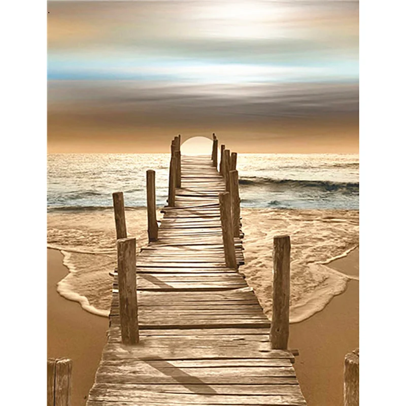 Diamond Painting - Full Round/Square Drill - Seaside Sunset(30*40 - 50*60cm)