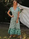 Bohemia  Floral  Floral V-Neck Maxi Dresses