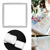 (US Only)Cross Stitch Clip White Square Shape Need Assembled for Sewing (27.9*27.9 cm)