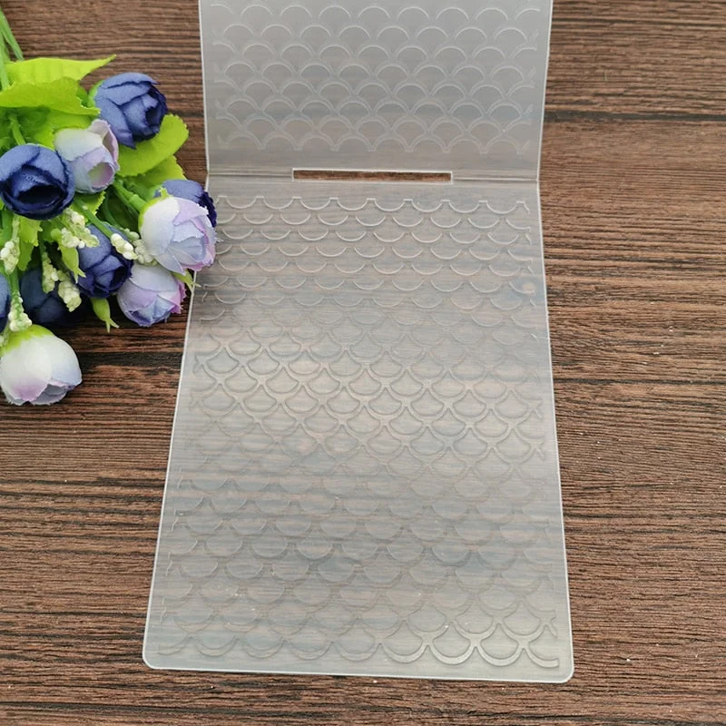 AOKEDIY Shell DIY Plastic Embossing Folders for DIY Scrapbooking Paper Craft/Card Making Decoration Supplies