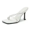 Women's 90mm Stiletto High Heels Square Toe Strap Sandals
