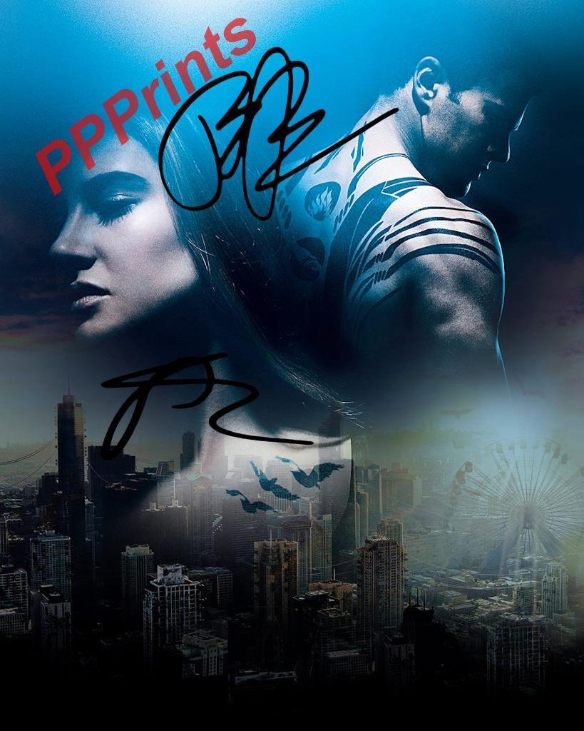 SHAILENE WOODLEY THEO JAMES Divergent SIGNED AUTOGRAPHED 10X8 REPRO Photo Poster painting PRINT