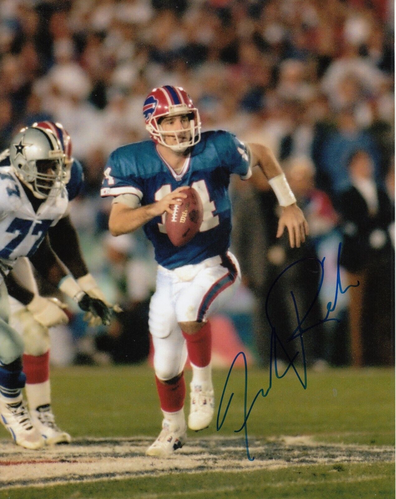 Frank Reich Pose 2 8x10 Signed w/ COA Buffalo Bills