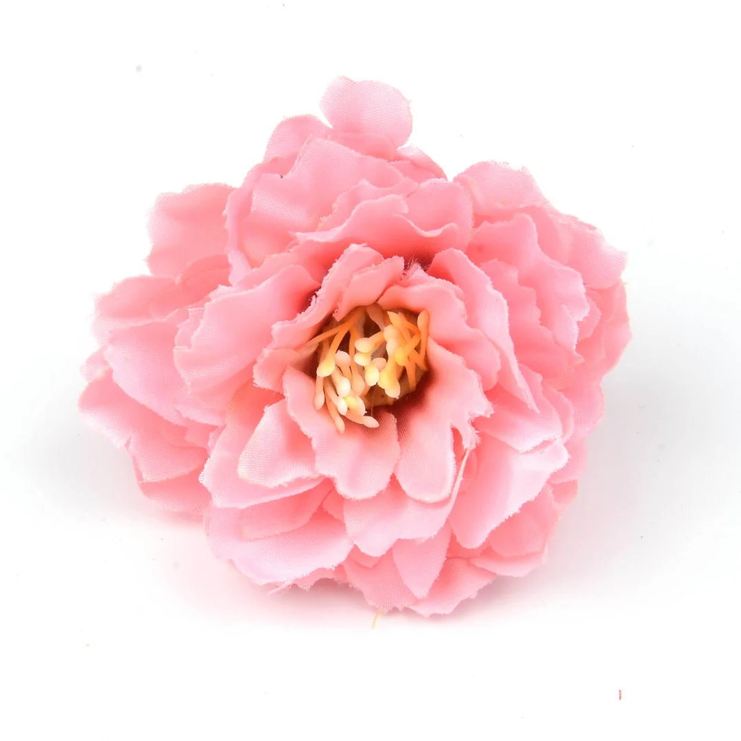 10pcs/lot 6cm Artificial Silk Carnation Flower Heads Wedding Home Decoration DIY Bride Holding flowers Accessories Fake Flowers
