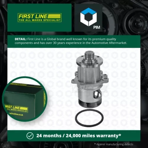 Water Pump fits BMW 318 E30 1.8 87 to 94 Coolant Firstline 11511715292 Quality Parts