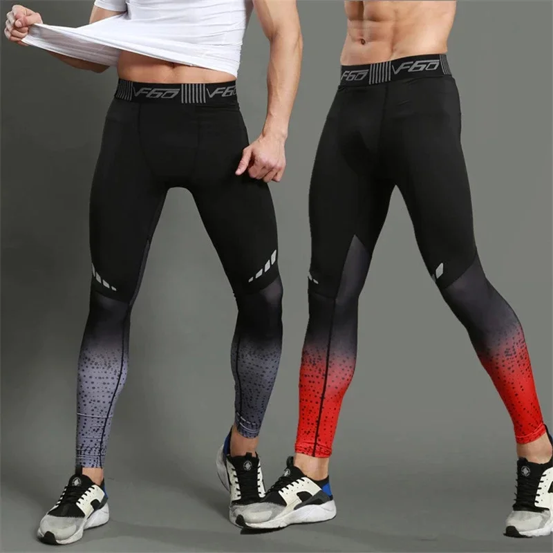 Uveng Running Tights Men Jogger Bodybuilding Sports Leggings Gym Compression Jogging Pants Long Trousers Sport Pants Men