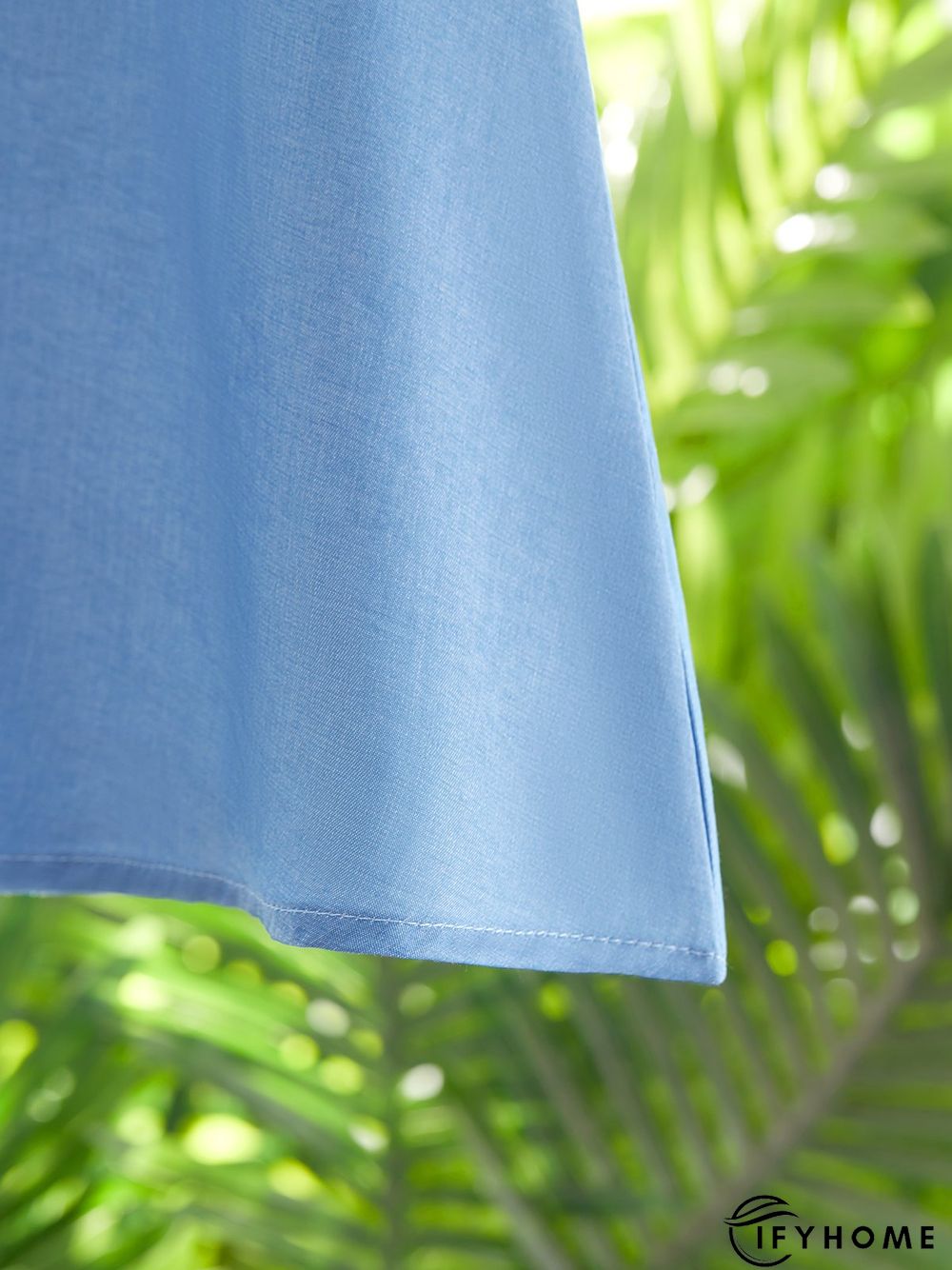 Women's Denim Dress Knee Length Dress Light Blue Sleeveless Solid Color Summer Round Neck Chic & Modern Hot with button Casual Dress | IFYHOME