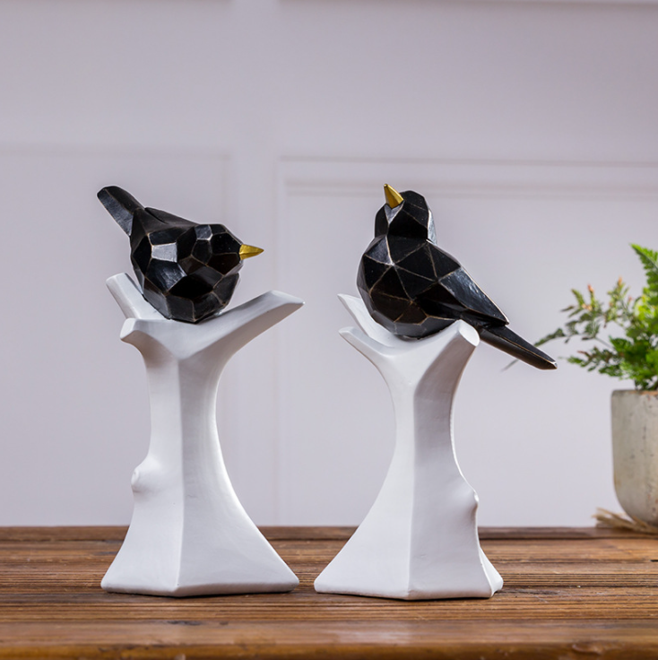 Resin Bird Figurine Home Decoration Craft Statue 