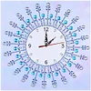 DIY Diamond Painting White Flower Wall Clock Craft Art Decor
