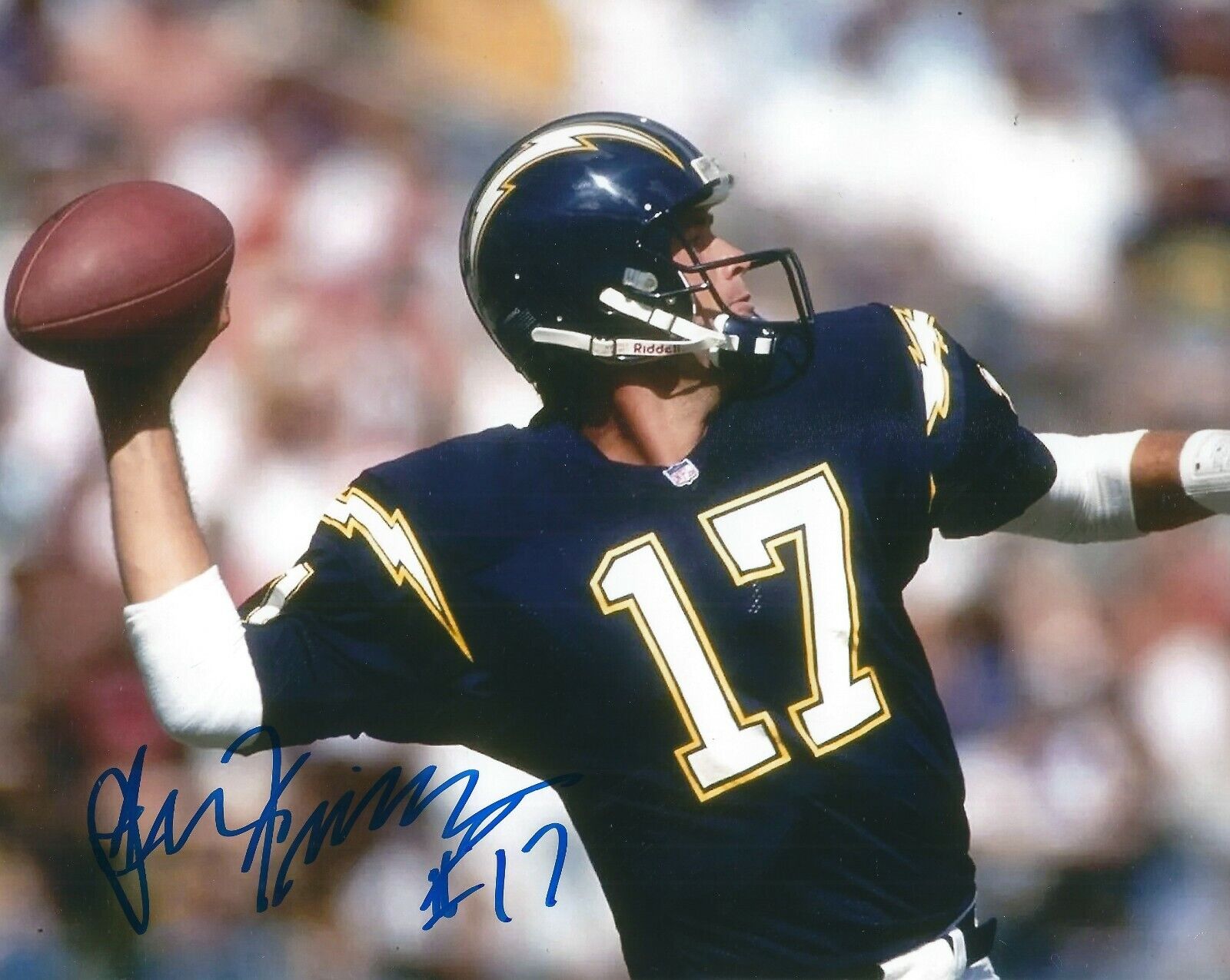 Signed 8x10 JOHN FRIESZ San Diego Chargers Autographed Photo Poster painting - COA