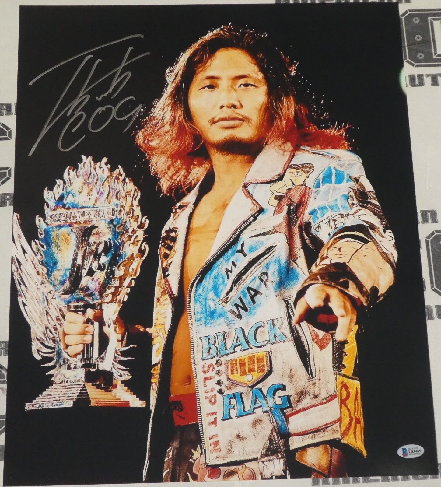 Hiromu Takahashi Signed 16x20 Photo Poster painting BAS COA New Japan Pro Wrestling Picture Auto