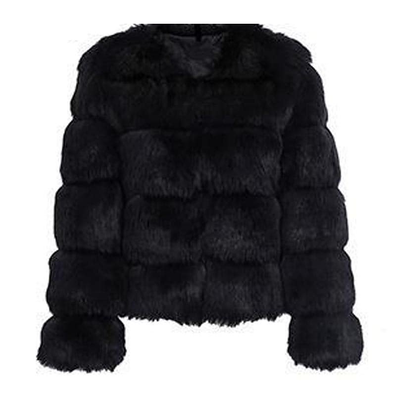 Casual Simple Solid Color Fur Coat