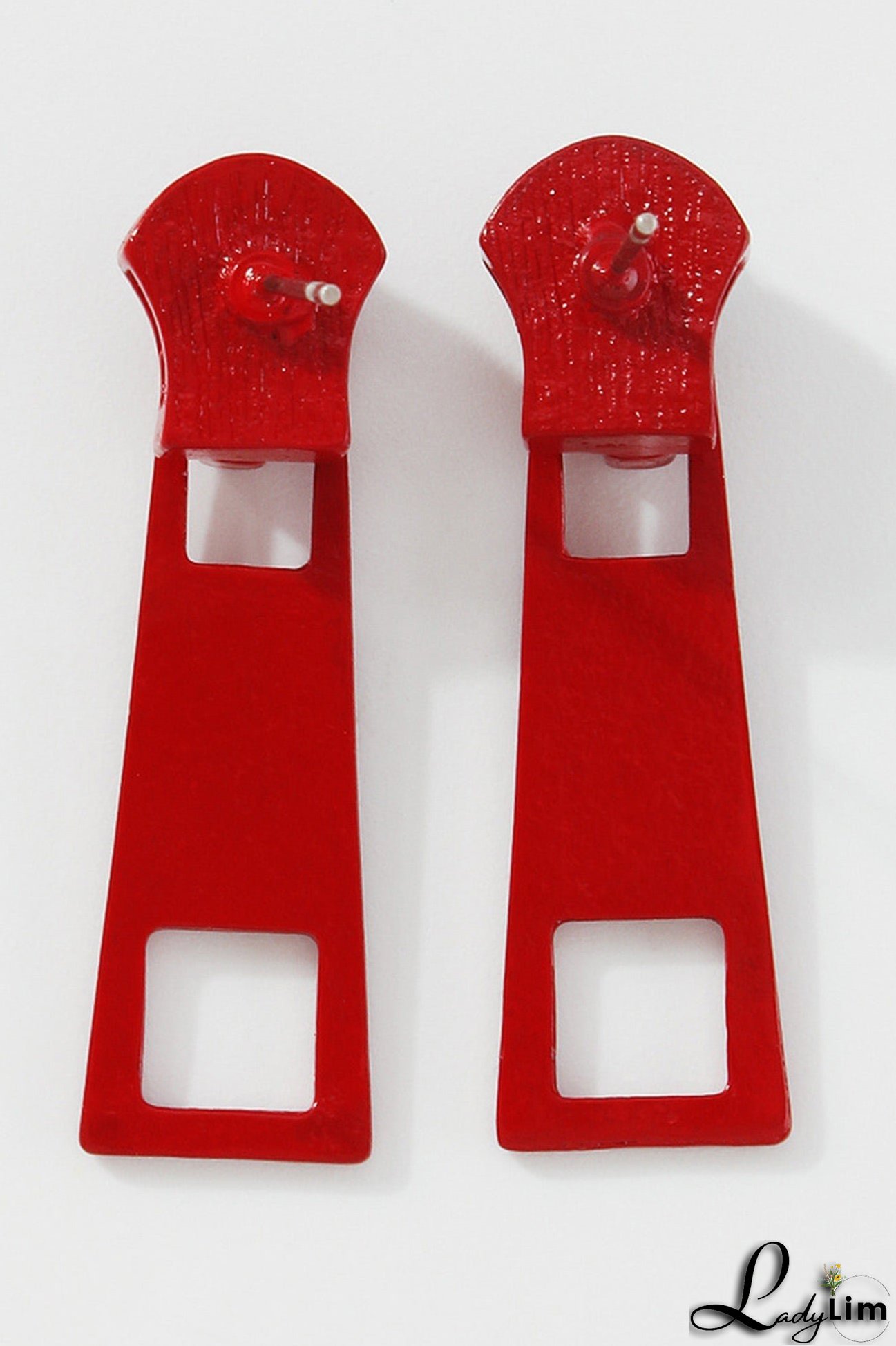 Candy Color Metal Zipper Earrings