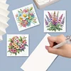 6pcs DIY Blossom Diamond Art Greeting Cards 5D Rhinestone Arts Birthday Card