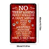 No Trespassing - Vintage Metal Signs(12*16Inch) - Warning