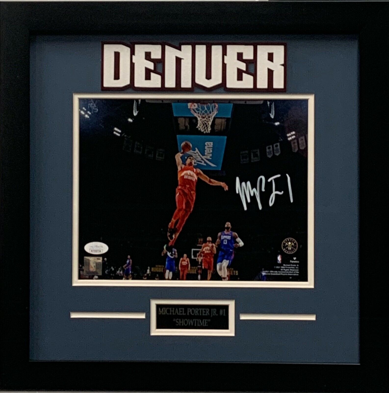 Michael Porter Jr. autographed framed 8x10 Photo Poster painting NBA Denver Nuggets JSA COA