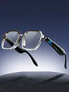 BT6.0 AI Transparent Smart Glasses 156 Languages Intelligent Translator Eyeglasses Type-C Charging HiFi Stereo Headset Glasses for Business Travel Meeting