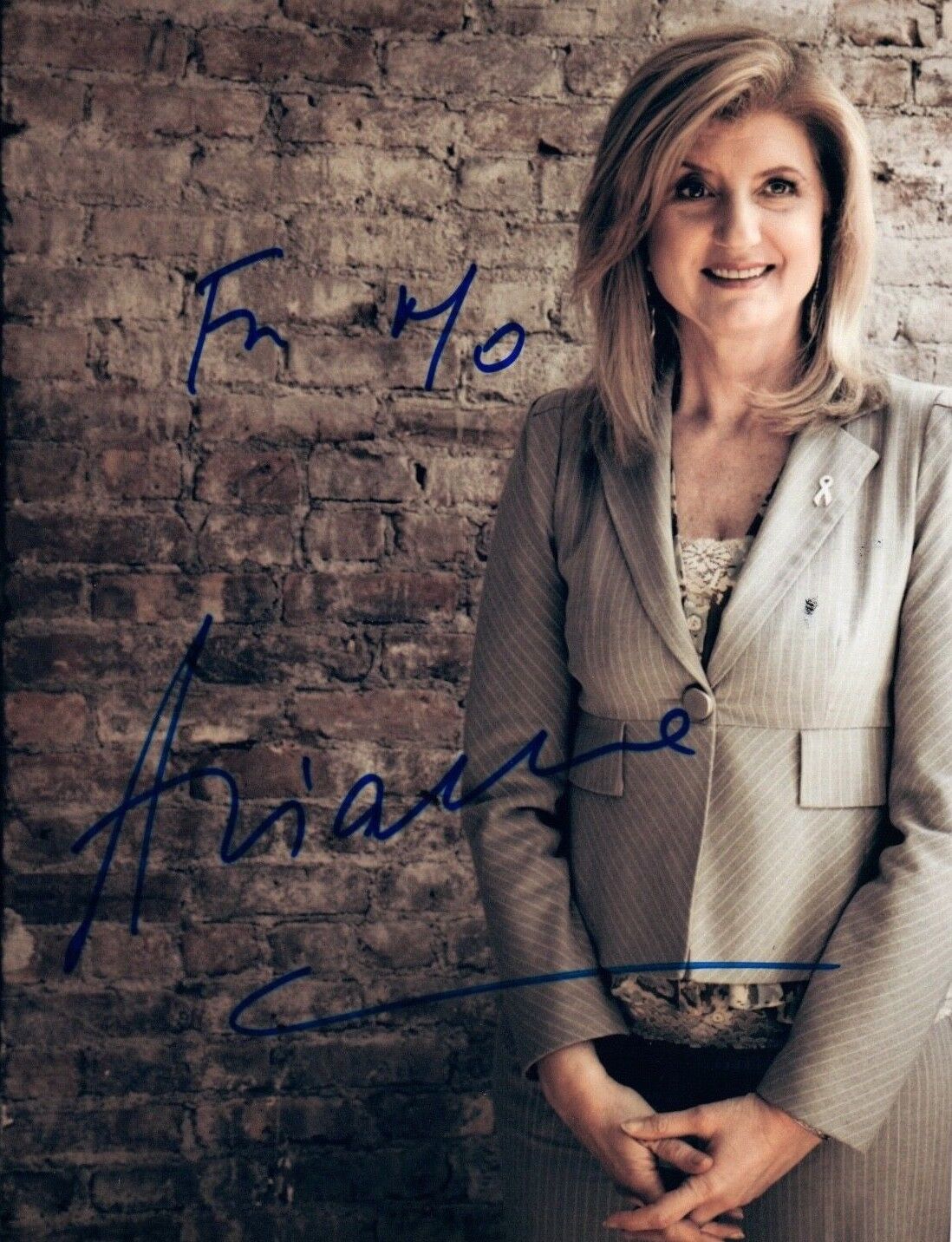 Arianna Huffington Signed Autographed 8x10 Photo Poster painting The Huffington Post COA VD