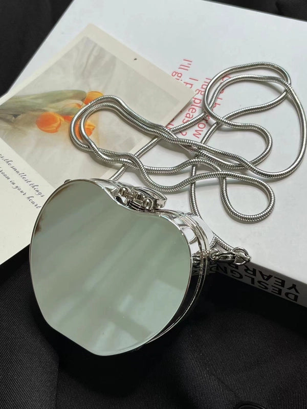 Apple Gold Apple Silver Square Gold Arylic Solid Color Round Evening Bags