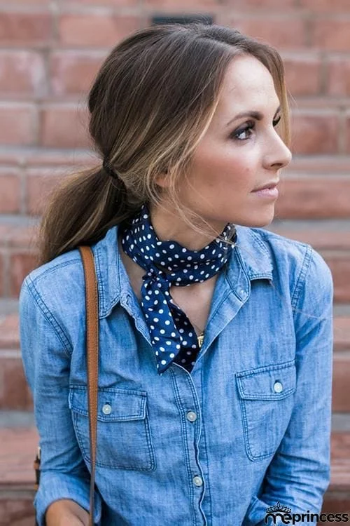 Dot Print Neck Scarf