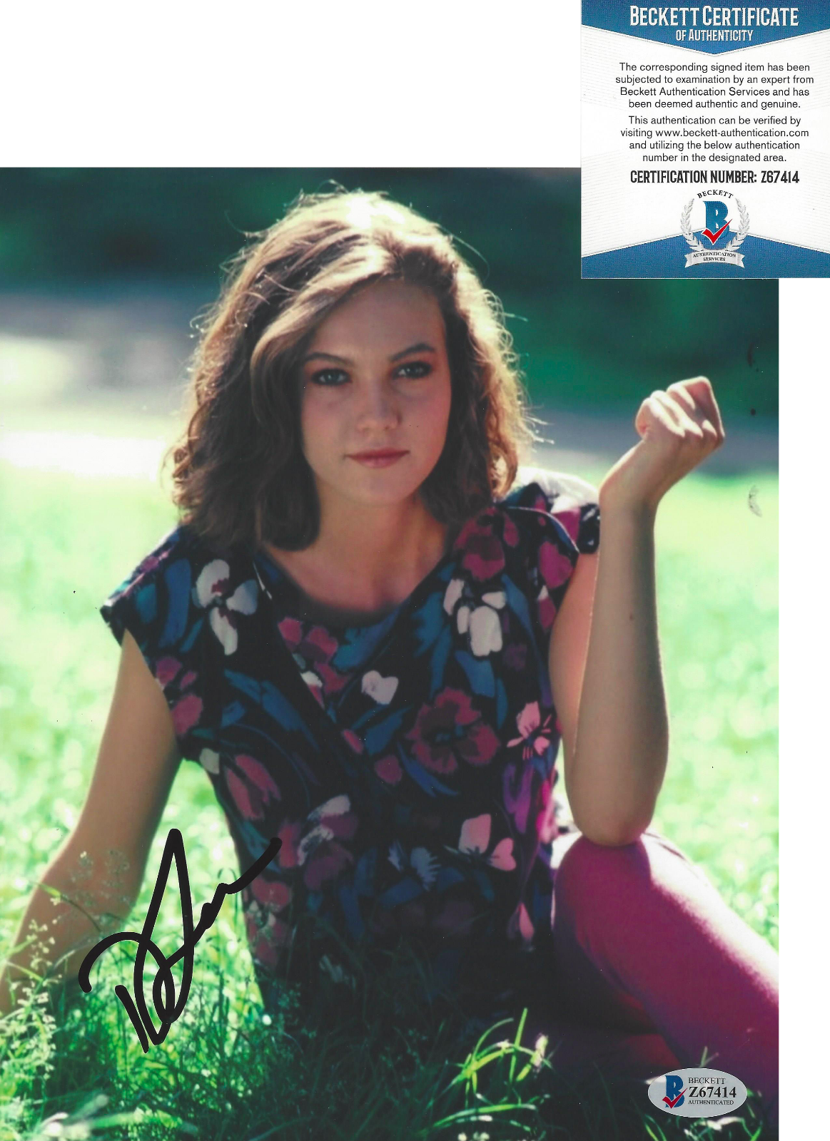 DIANE LANE SIGNED THE OUTSIDERS 8x10 MOVIE Photo Poster painting SEXY ACTRESS BECKETT COA BAS